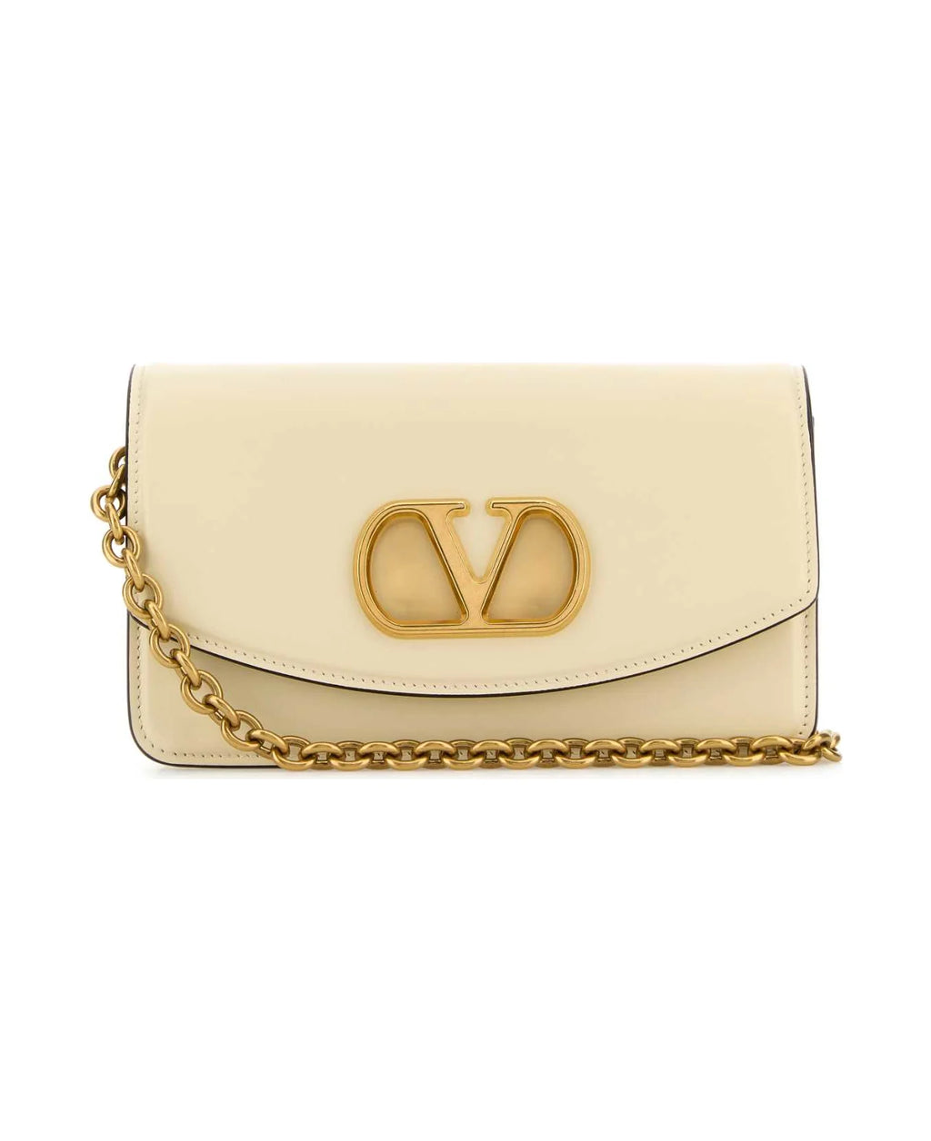 Valentino Garavani - Ivory leather VLogo Signature shoulder bag