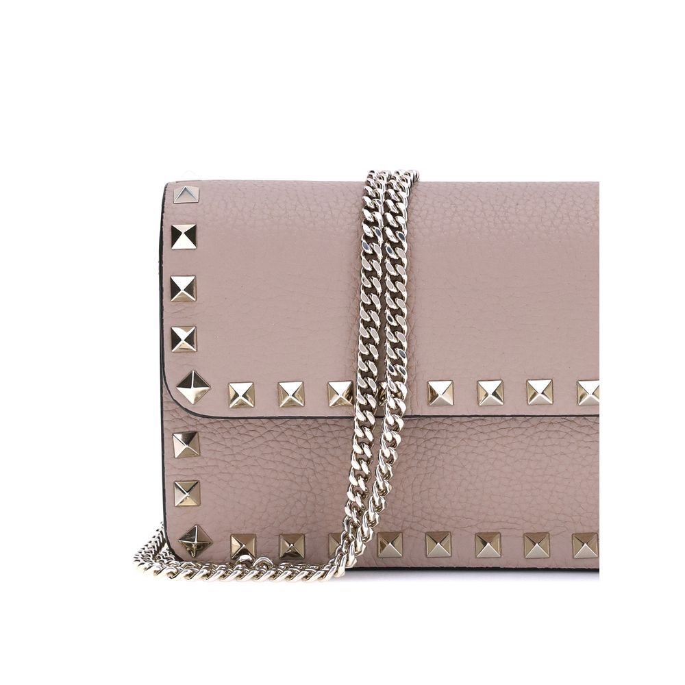 Rockstud Pochette with chain