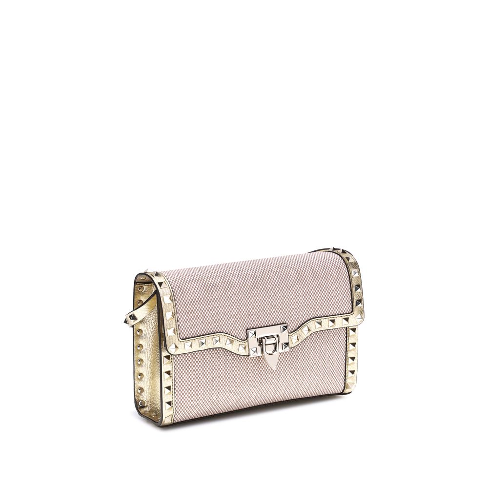 Small canvas Rockstud Shoulder Bag