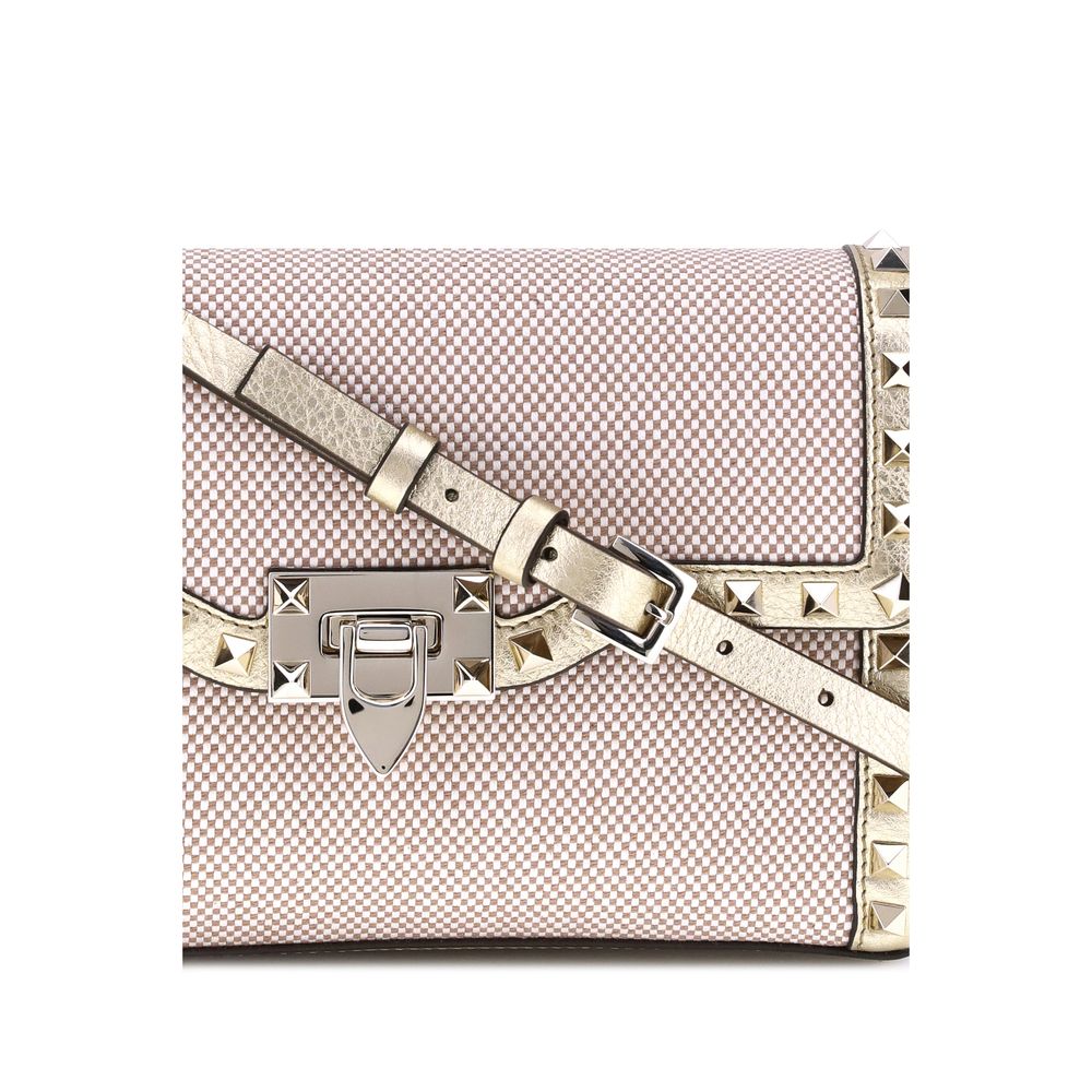 Small canvas Rockstud Shoulder Bag