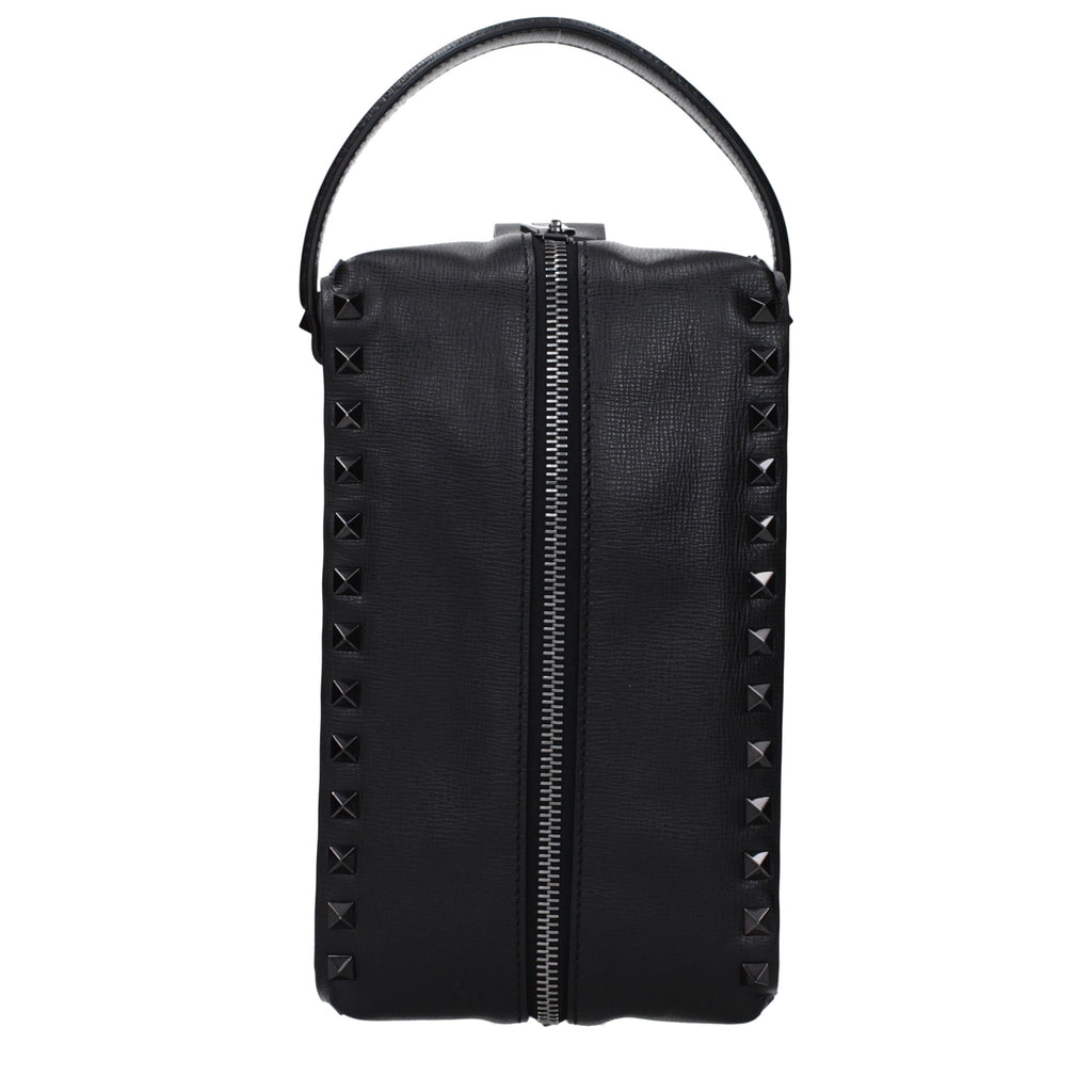 Black Leather Clutch Bags