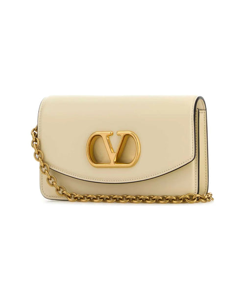 Valentino Garavani - Ivory leather VLogo Signature shoulder bag